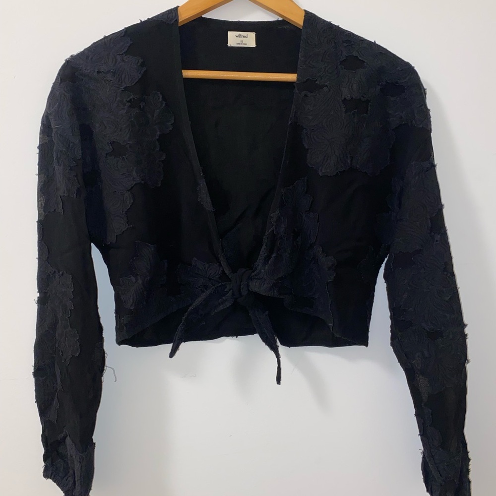 Babaton Tie Front Blouse